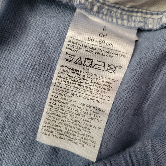 Old Navy Linen Pants High Rise Straight Linen Light Blue Size Small - Picture 4 of 5